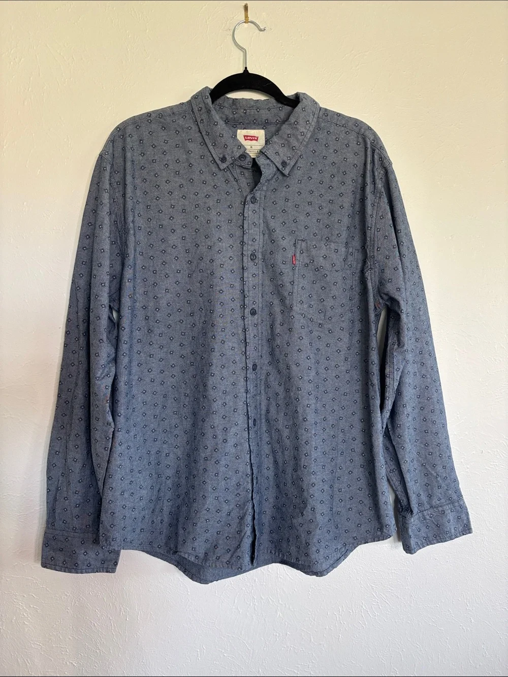Levi's Blue Patterned Casual Shirt